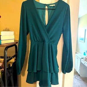 Altar’d State Dressy Green Romper, Size S